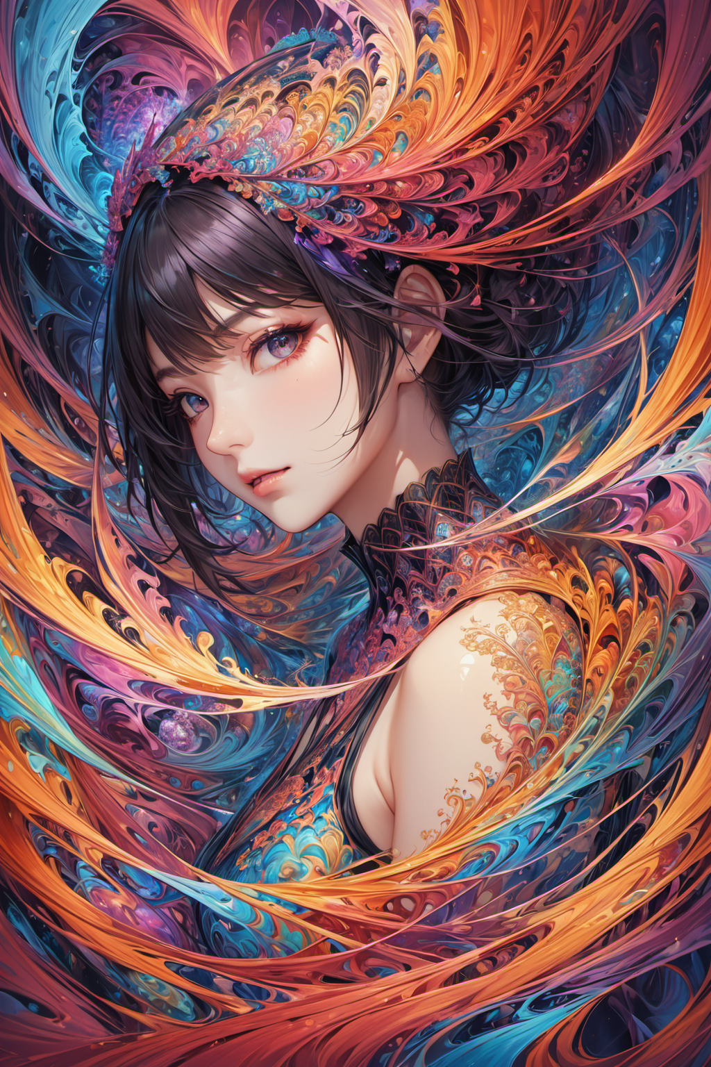 58449-3029170835-masterpiece,best quality,1girl,fractal art,realistic anime style,abstract art,colorful,highest detailed,.png